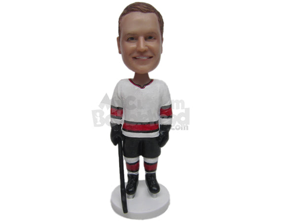 Male Ice Hockey Player Ready for Some Action Personalized Bobblehead Male Ice Hockey Player Ready for Some Action Personalized Bobblehead